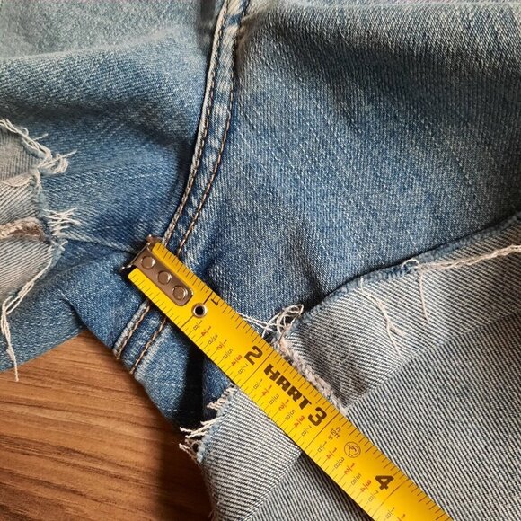 Silver Jean Shorts Womens‎ 29 Blue High Rise Sure Thing Belted Raw Hem Cuffed - Picture 13 of 13